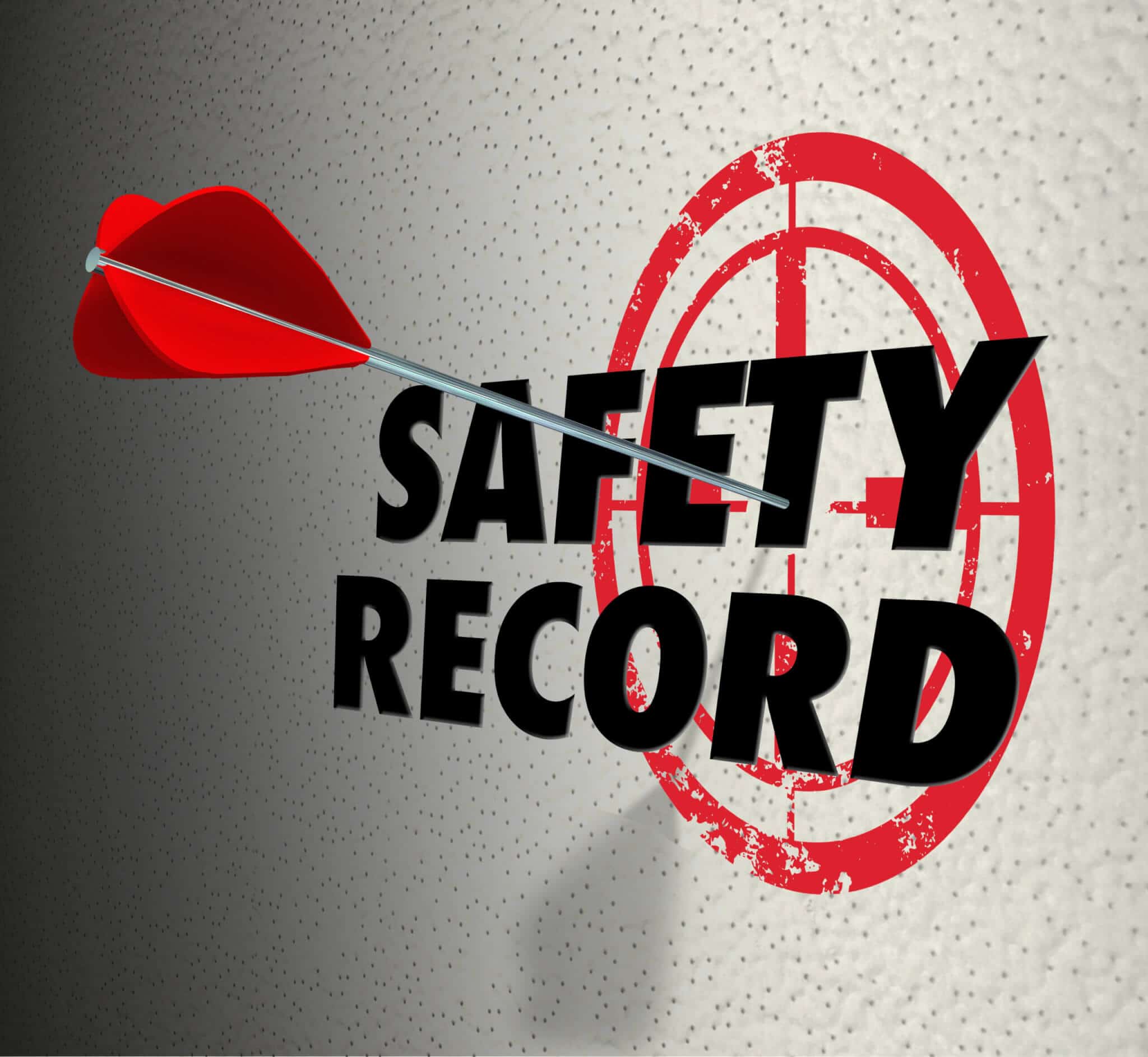 Cessna 172 safety record with dart hitting a target symbolizing safety.