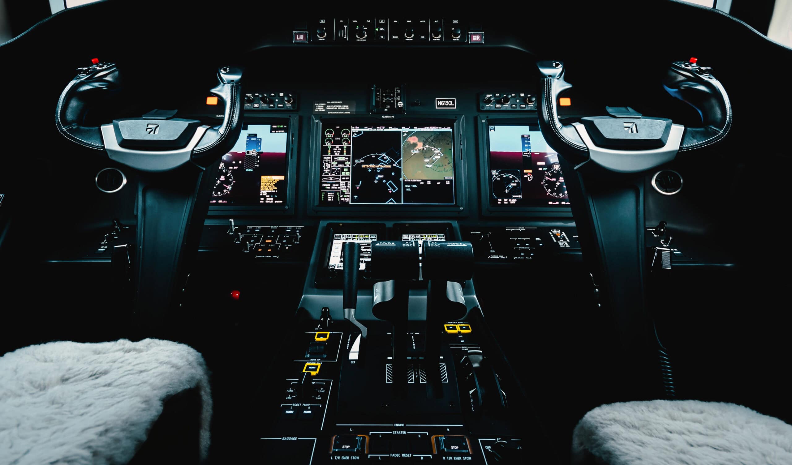 View from cockpit above clouds showing the precision required for RNAV instrument approaches