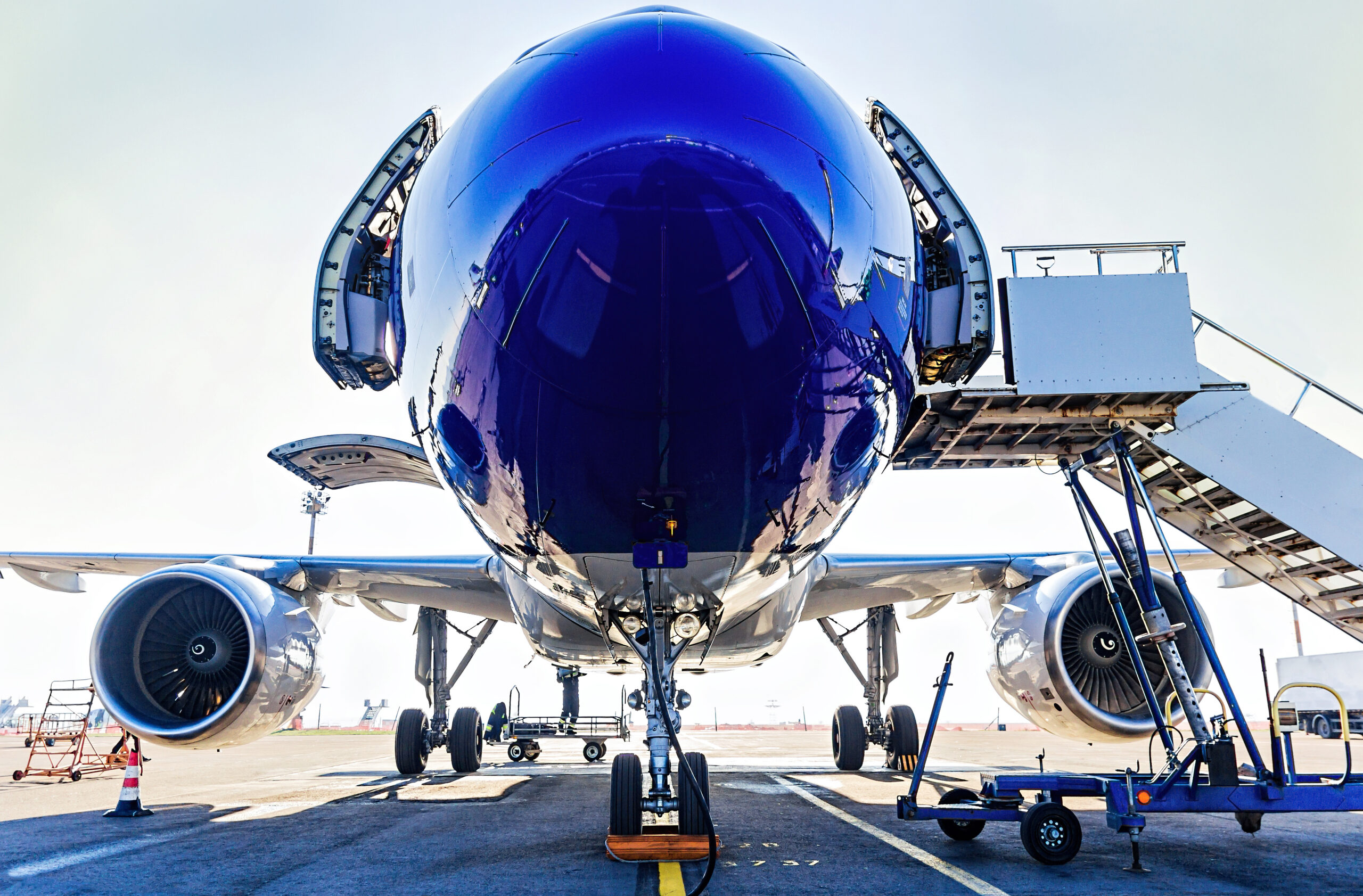 Aircraft being fueled before flight