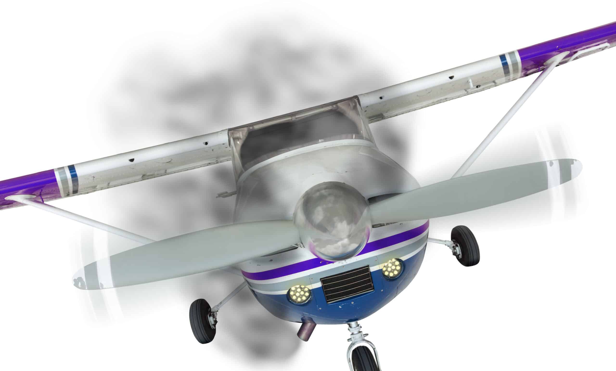 Cessna 172 single-engine aircraft front view
