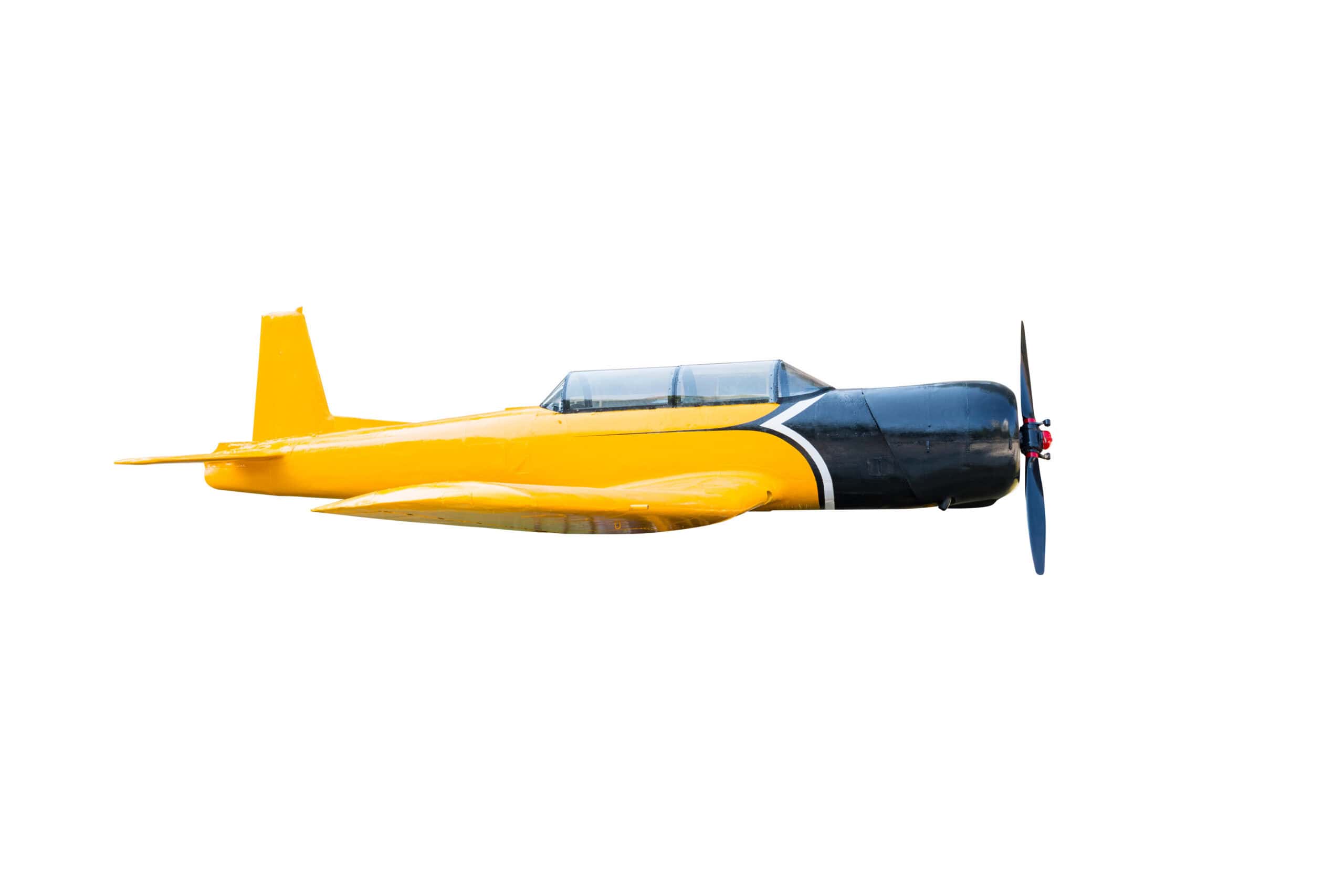 E3 Aviation Association Aviation A jet aircraft with yellow and black color scheme.