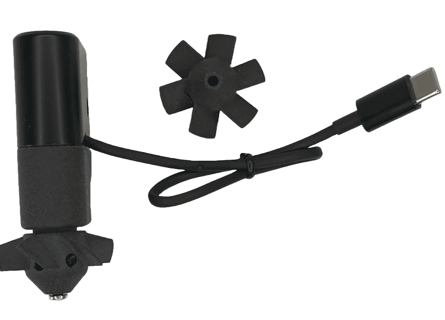 Flight Flix aviation camera mount hardware close-up showing mount system and turbine attachment