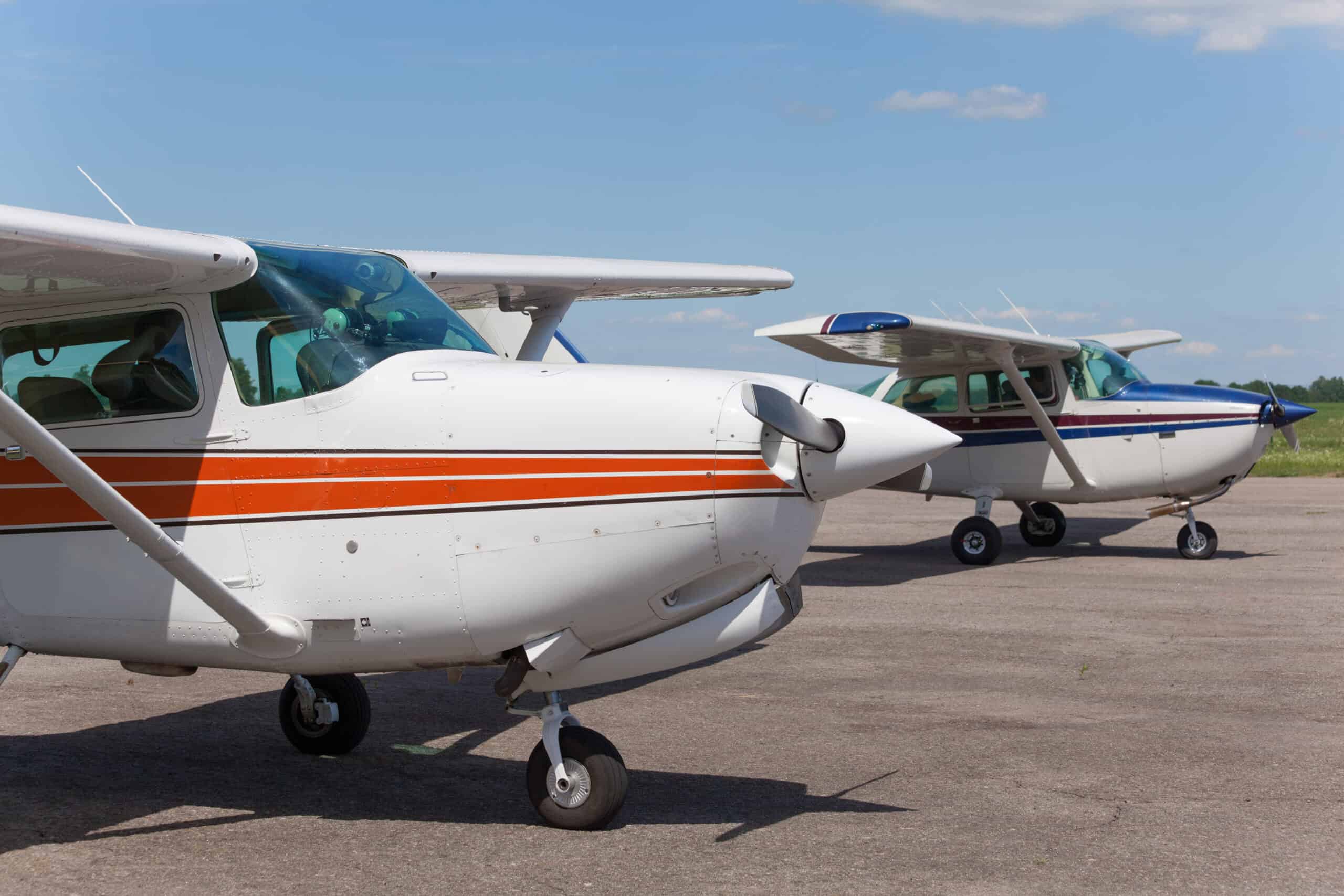 GA aircraft fleet on a small airport ramp — where loss of control prevention starts and ends