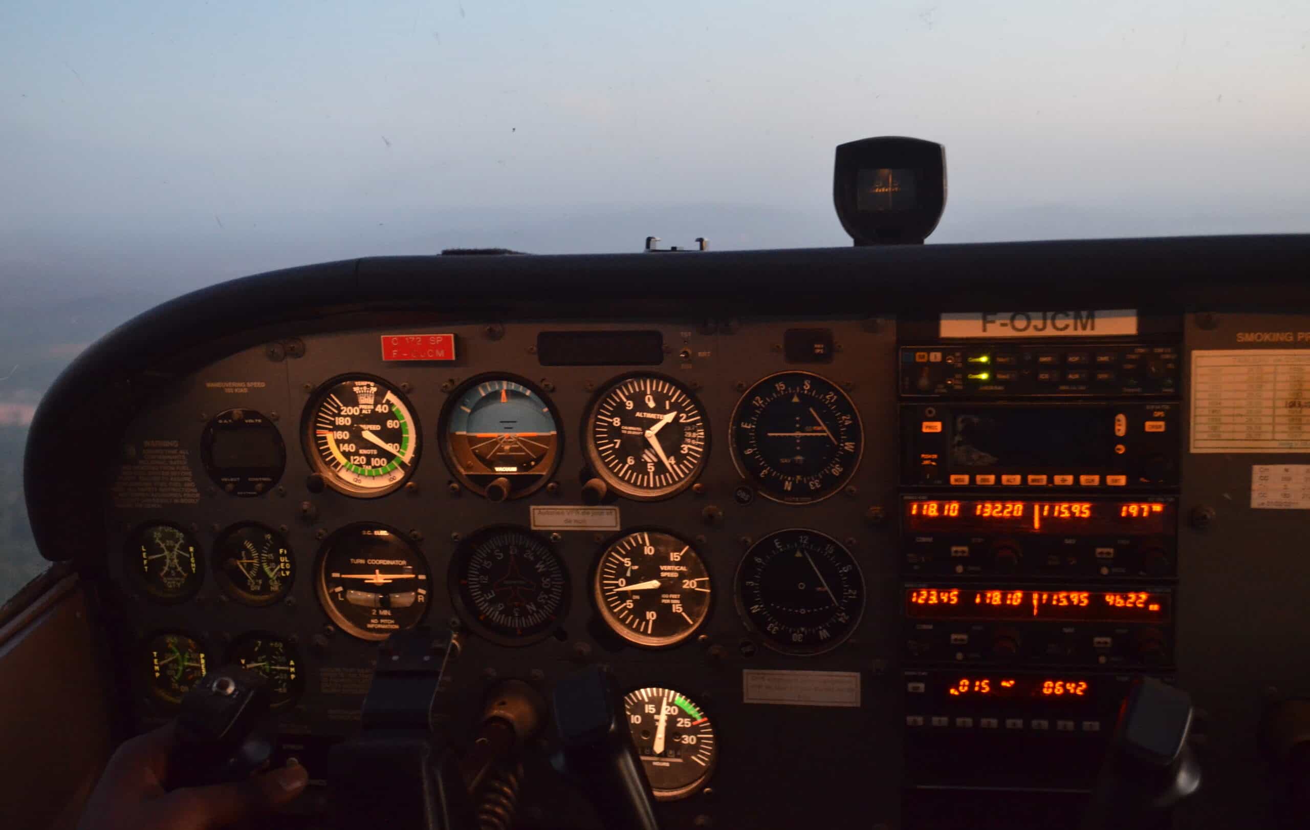 Instrument panel showing heading, altitude, and airspeed for a holding pattern entry leg