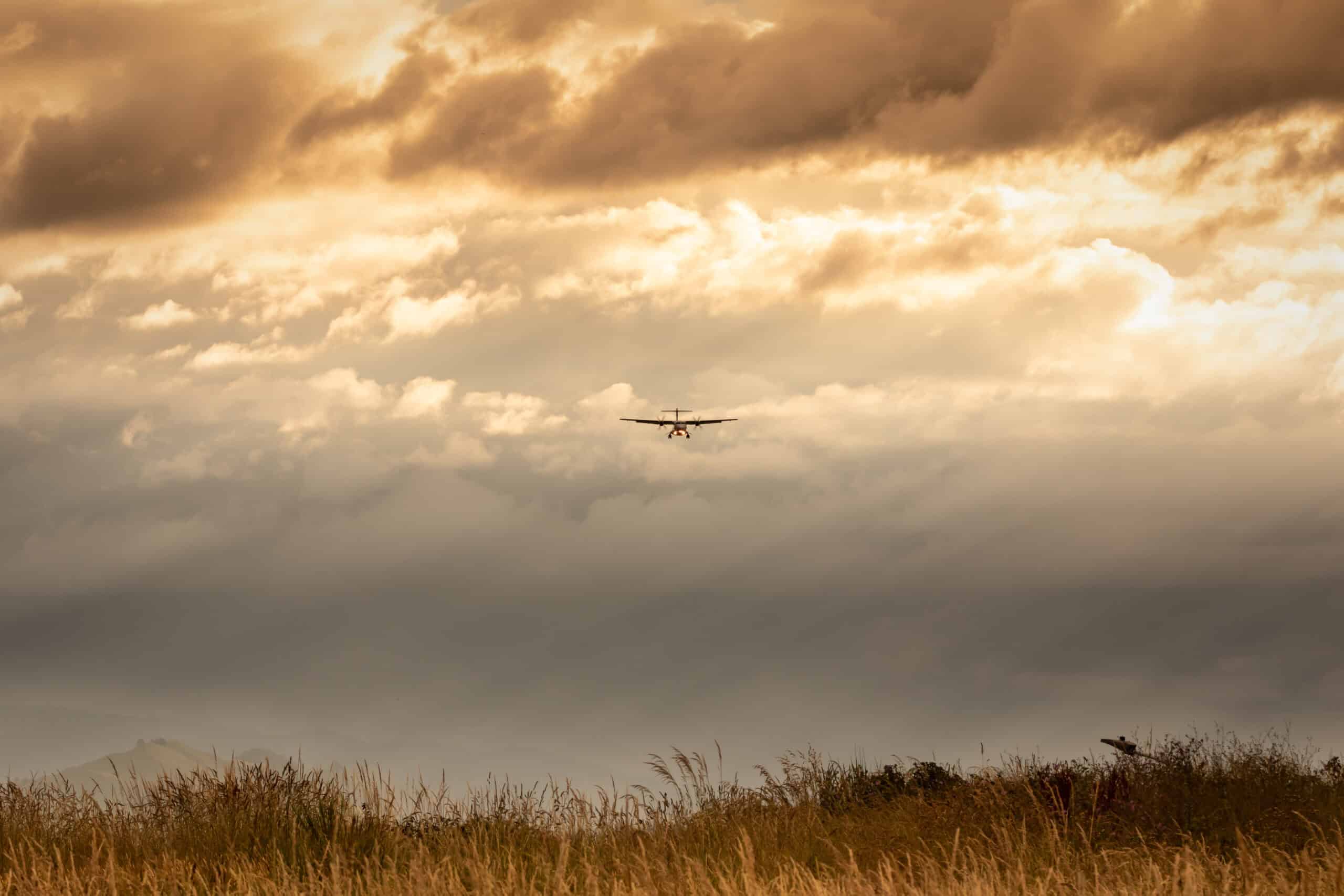 Backcountry aircraft preparing for takeoff from off-airport landing strip