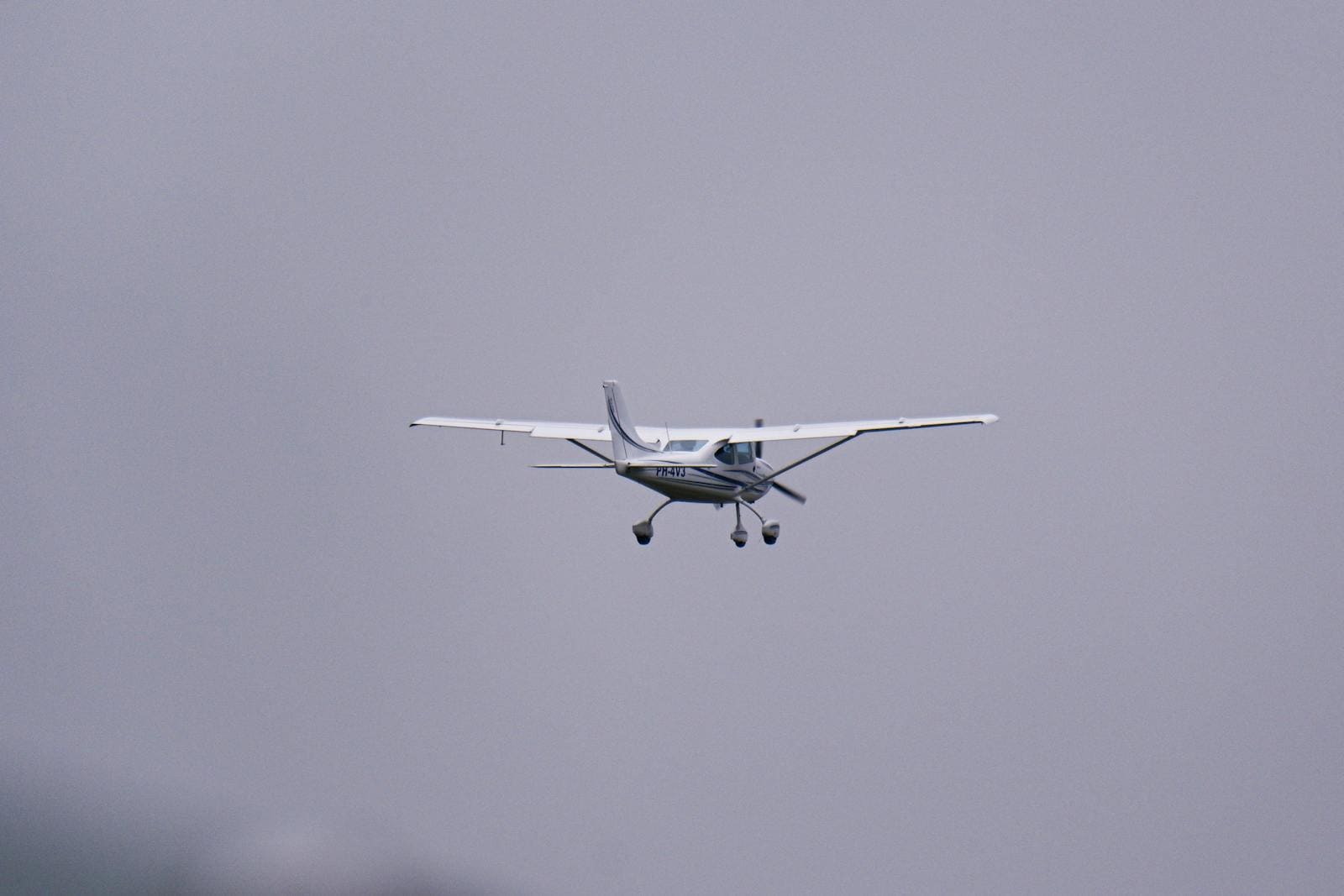 Cessna parked at a quiet airfield