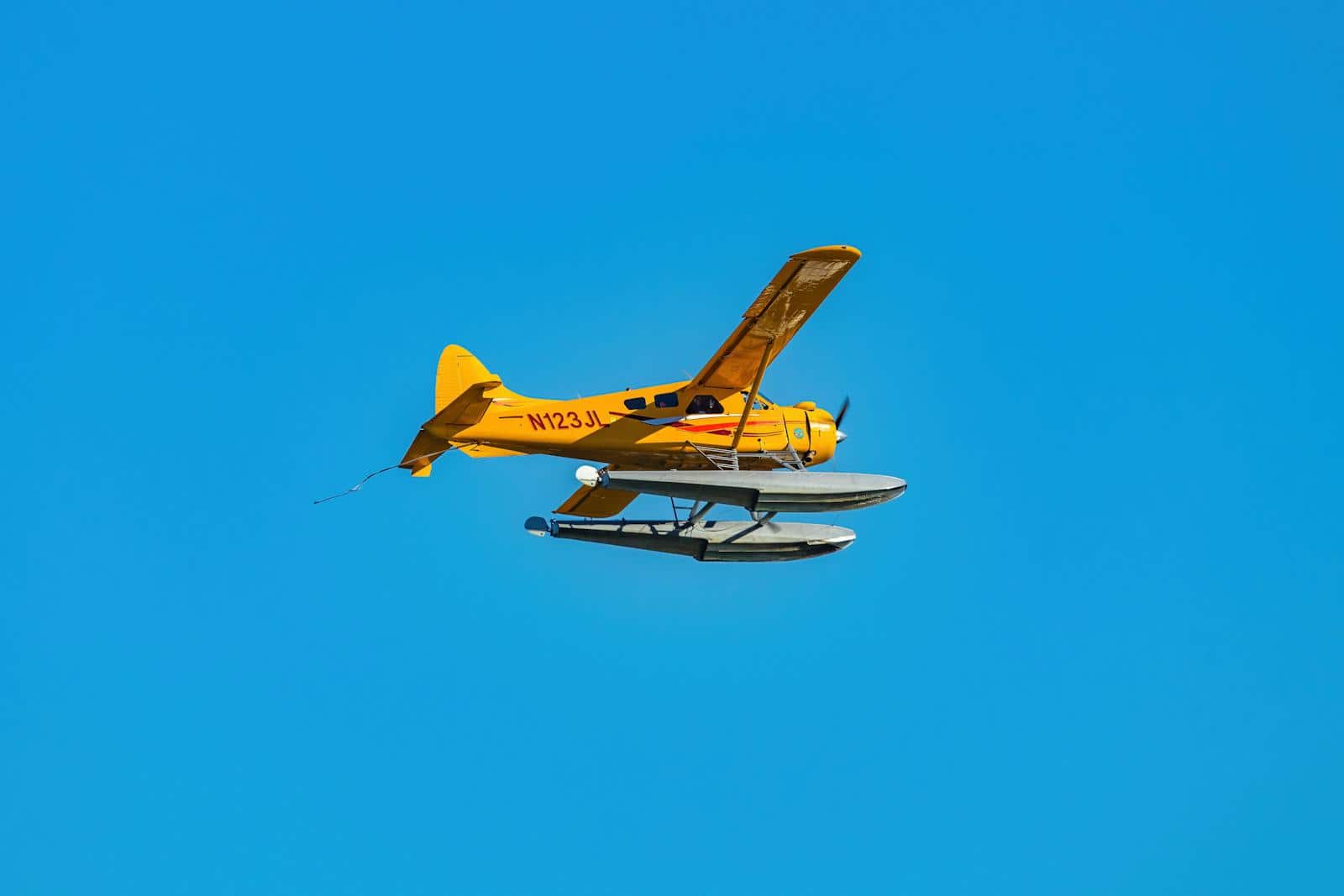 Bush-style light aircraft on grass terrain