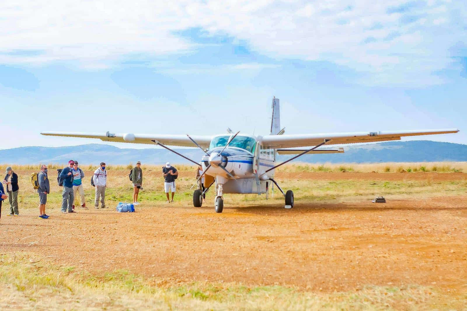 Backcountry-capable aircraft parked at a small strip