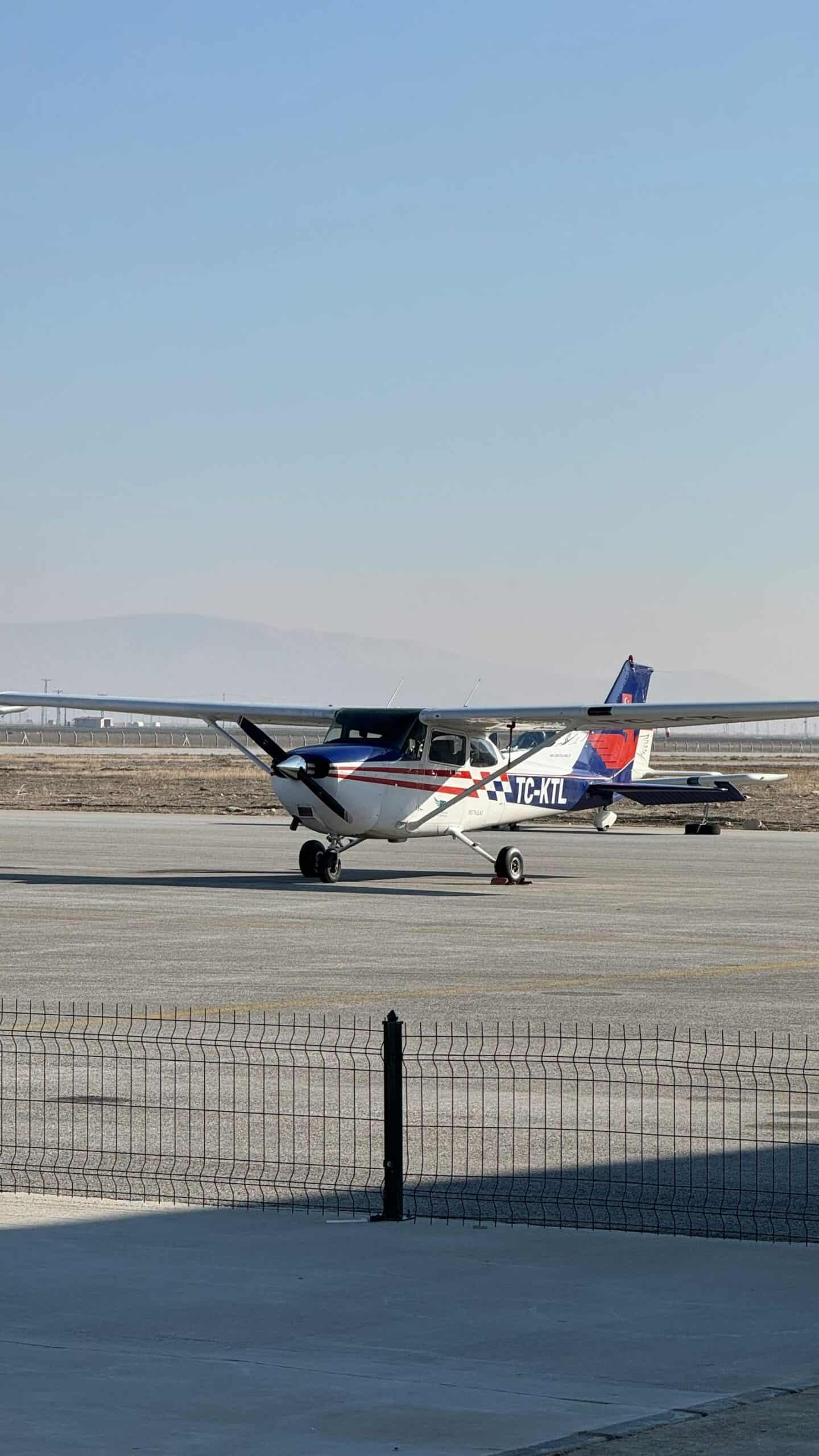 Cessna at a regional GA airport ramp