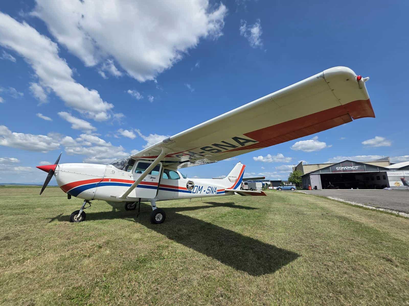 Cessna 172 at a quiet general aviation ramp