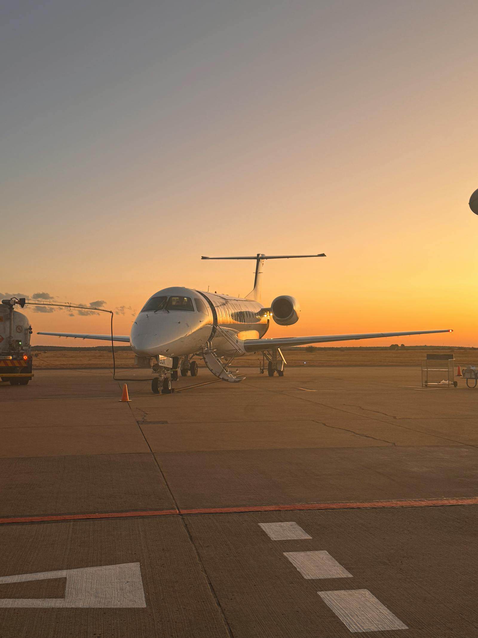 GA aircraft maintenance check on the ramp