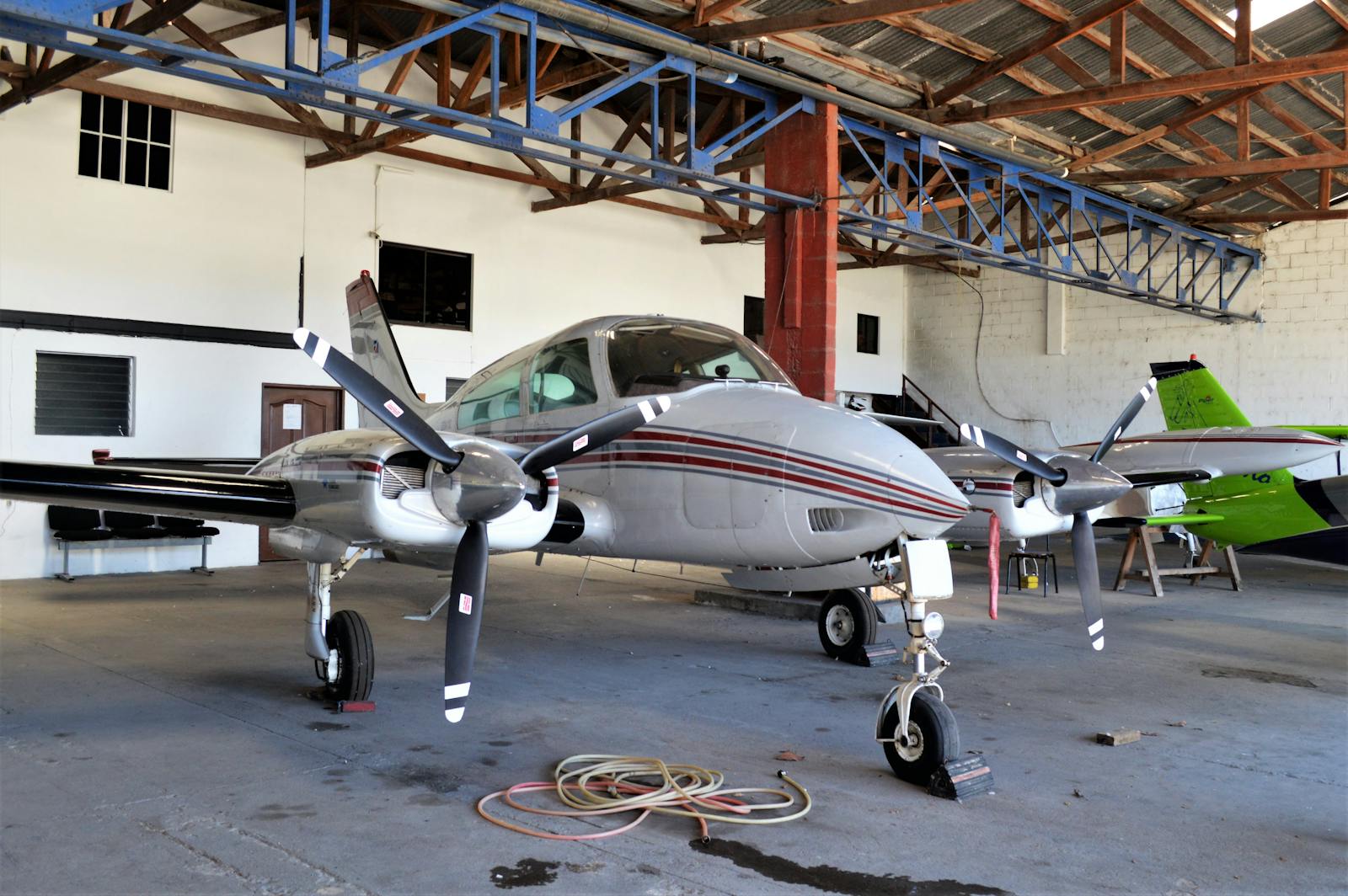 Private aircraft fueled and ready at the ramp