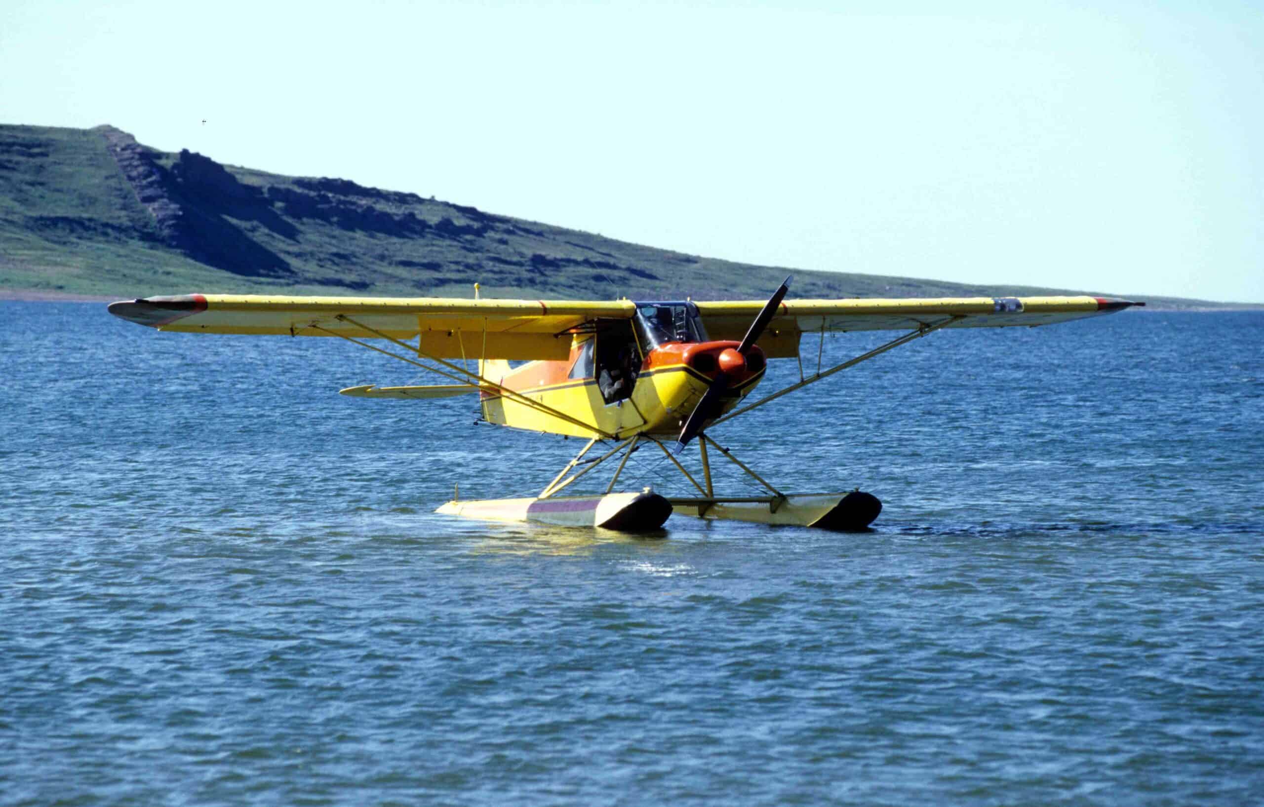 Piper PA-18 Super Cub on floats in remote Bathurst Inlet - the original backcountry bush plane