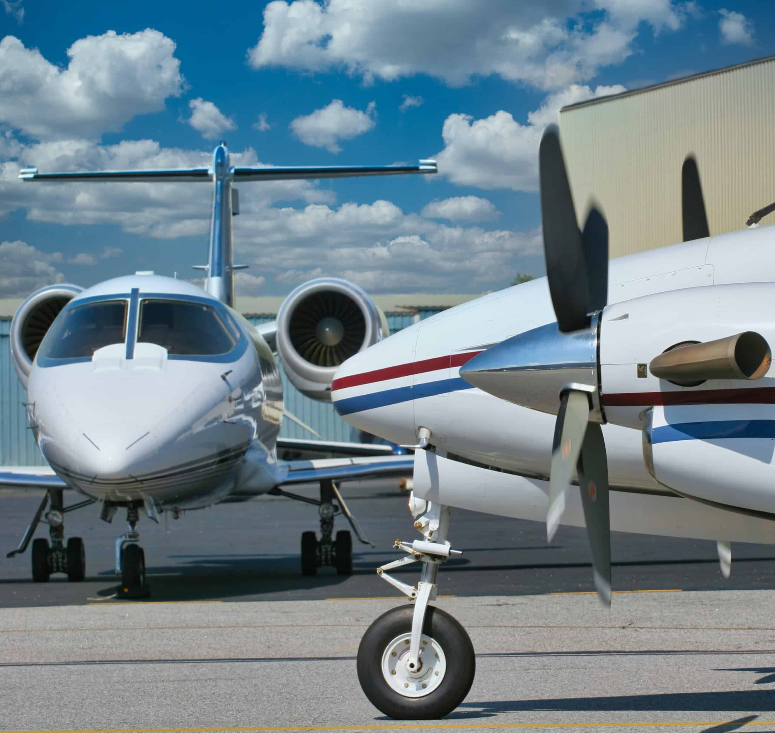 Propeller Jet Planes Small Airport 1