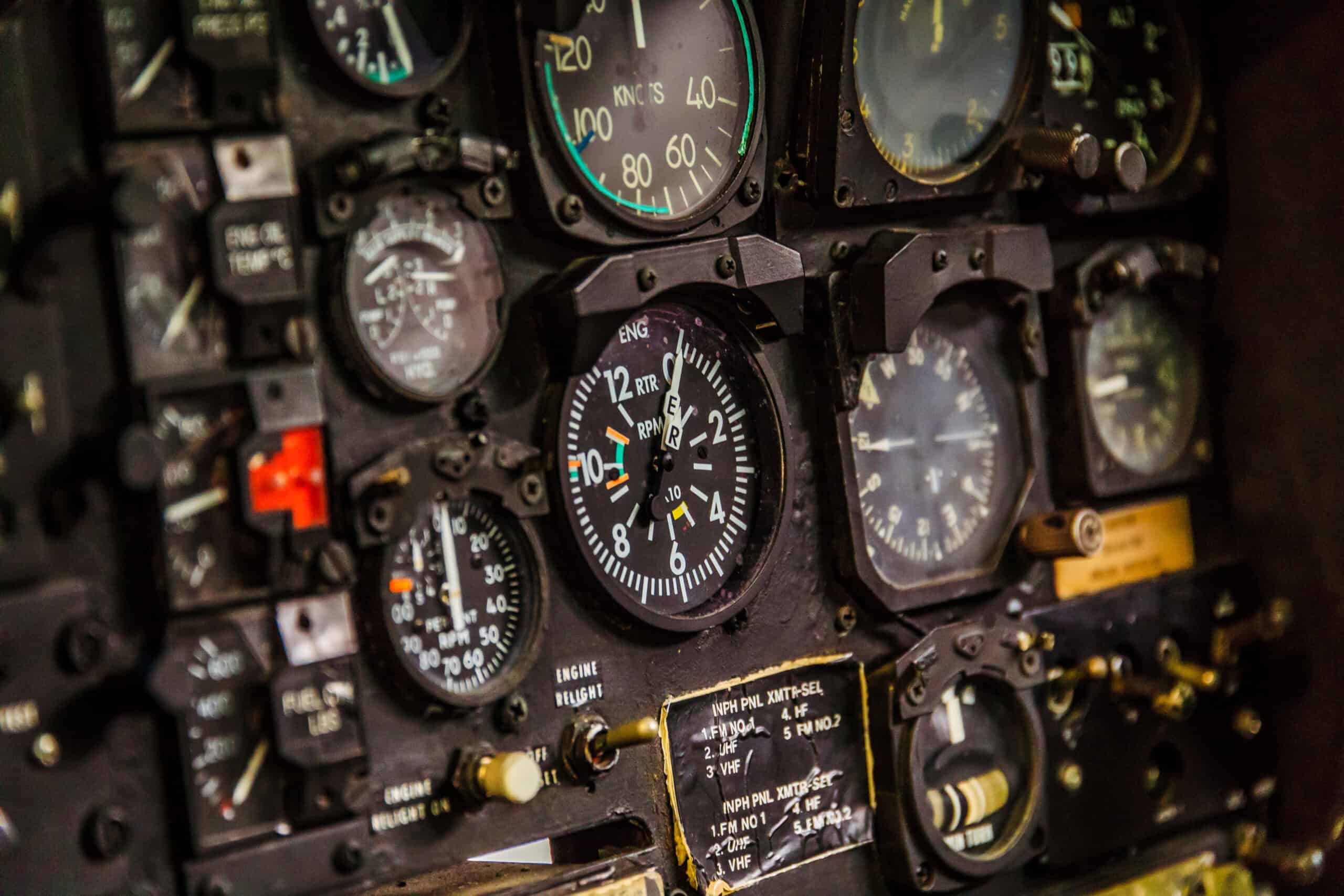 GA piston single cockpit panel — structural icing first shows as airspeed bleed