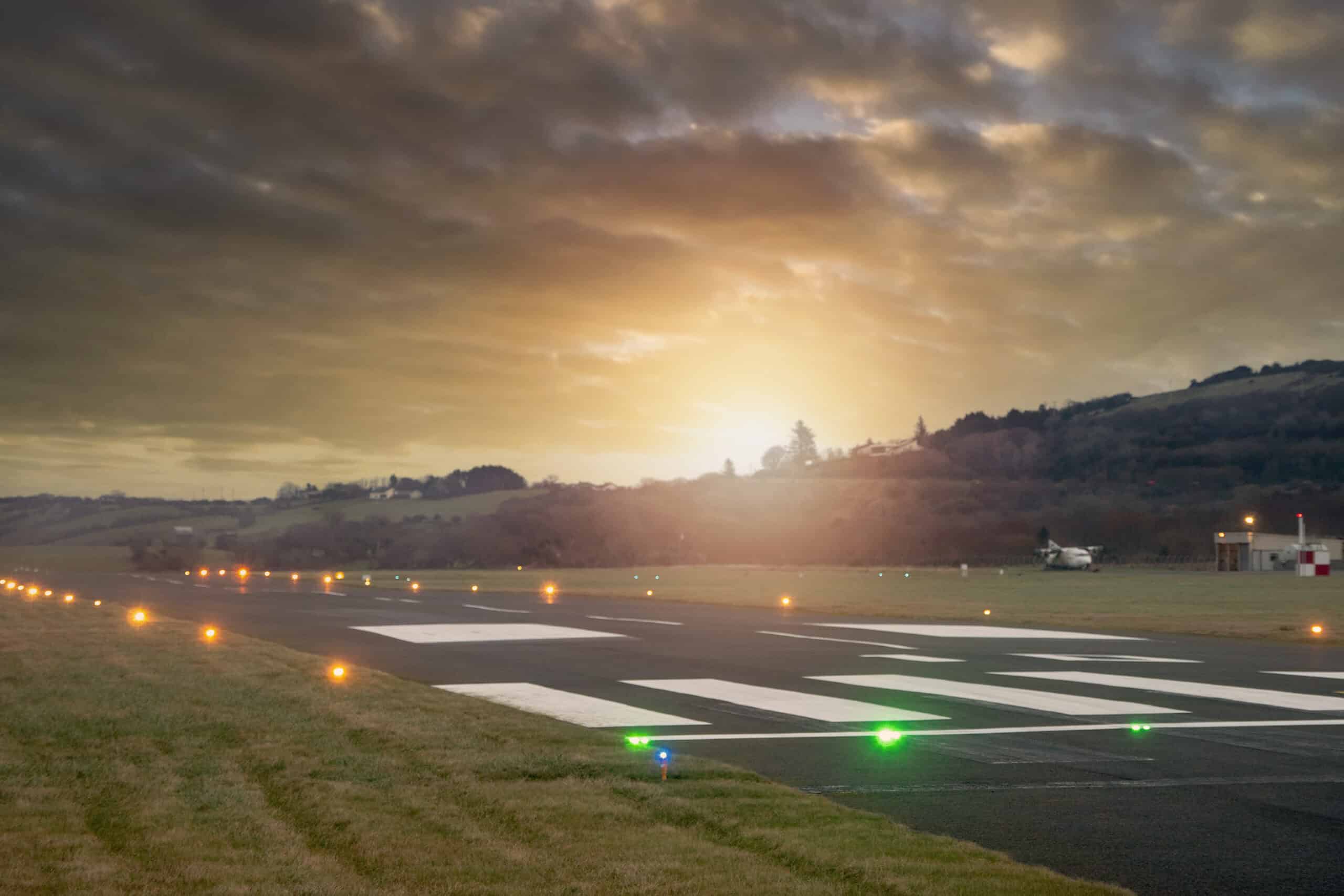 Sunset Small Illuminated Airfield