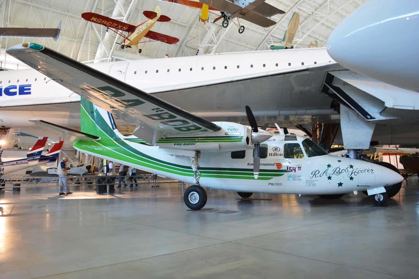 Bob Hoover legacy — the Shrike Commander N500RA that flew the signature dead-stick routine every GA pilot has watched on YouTube.