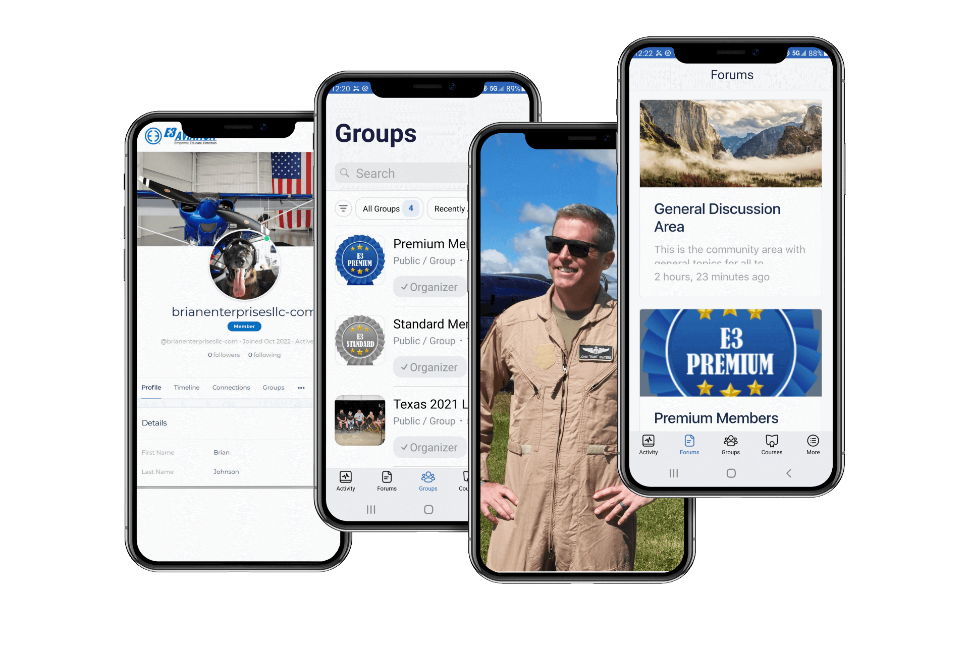 E3 Aviation mobile app