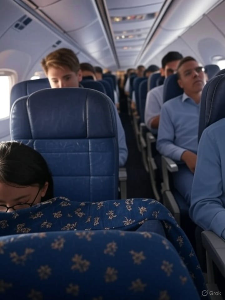 Brace for impact in airplane