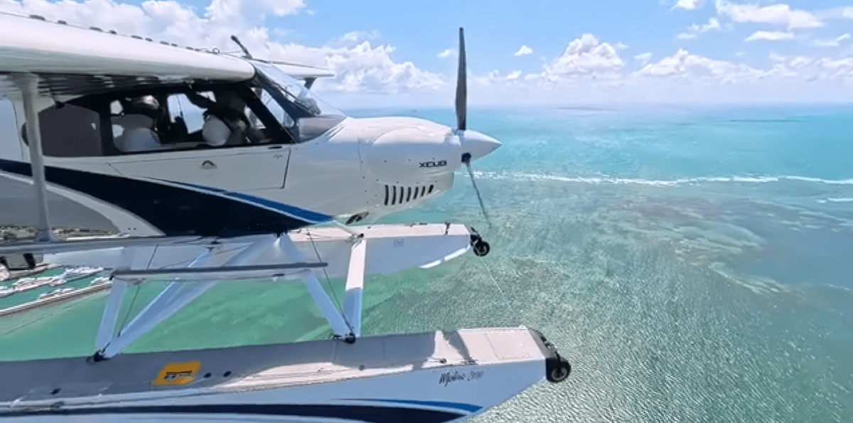 X Cub on floats